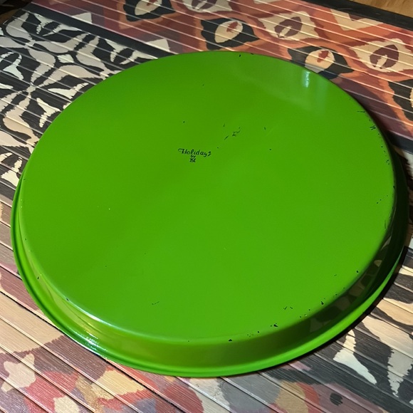 Large Vintage Enameled Metal Serving Tray - Picture 3 of 4